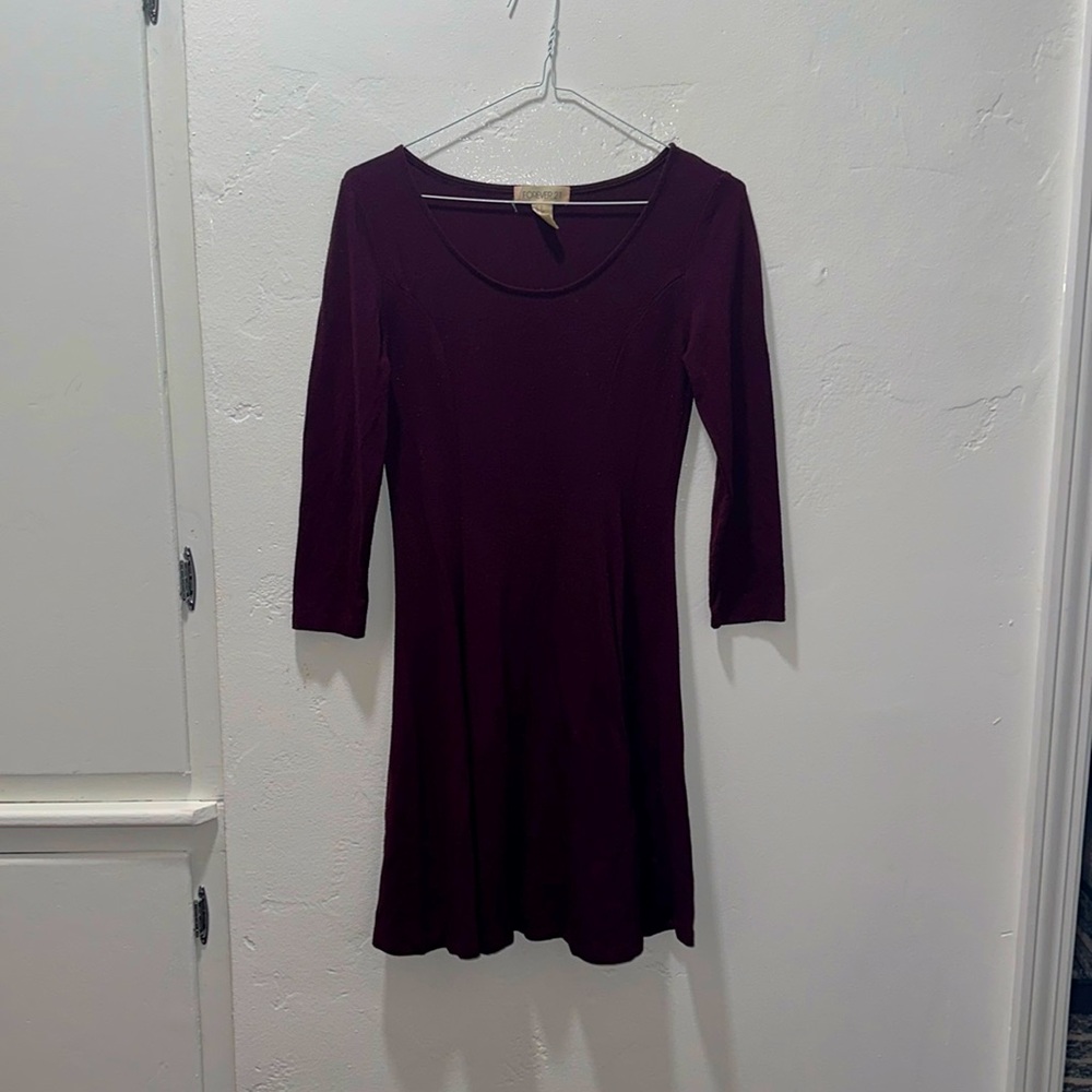 Maroon fitted dress